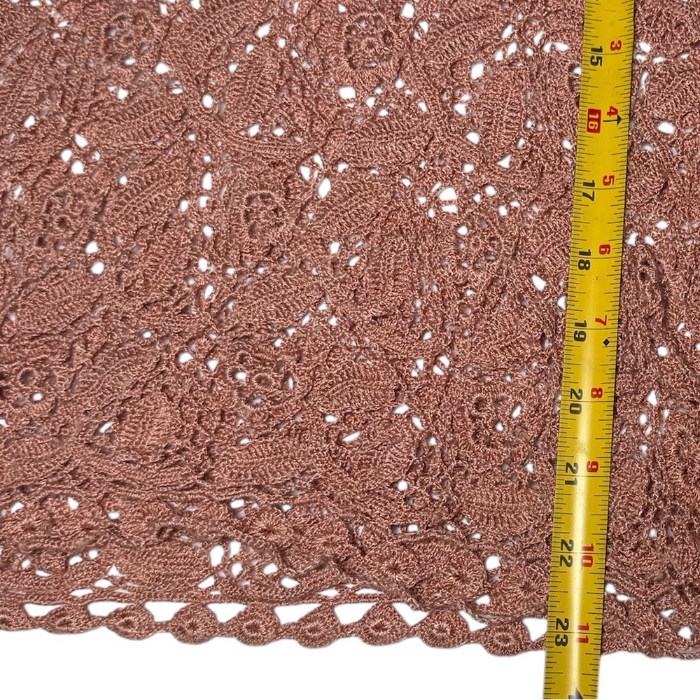 Anthropologie Linen Delicate Crochet "Winter Rose Pullover" Top‎ - Picture 6 of 7